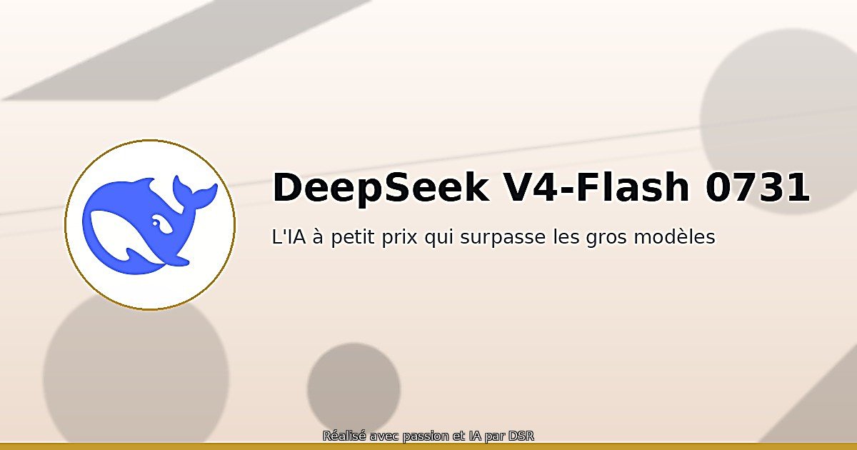 Illustration de DeepSeek V4-Flash 0731, l'IA économique qui surpasse des modèles bien plus chers
